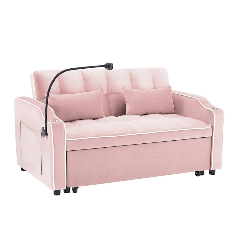 Canapé convertible en velours
