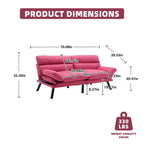 Canapé-lit convertible COOLMORE en lin/micro-daim/tissu peluche avec pieds en métal