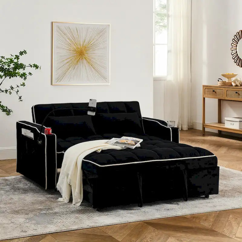 Canapé-lit polyvalent pliable de 140 cm en 3 longueurs