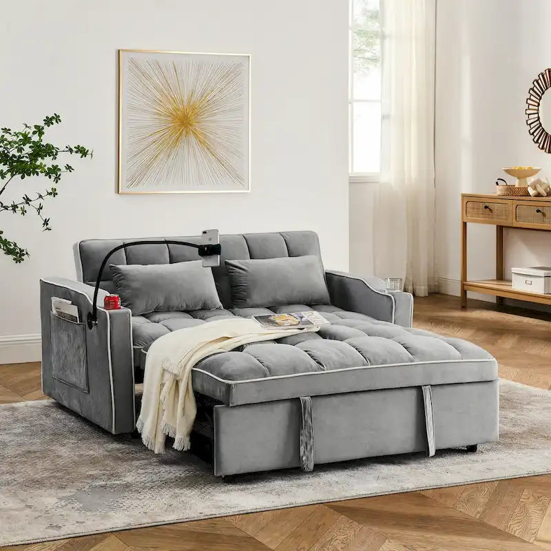 Canapé-lit polyvalent pliable de 140 cm en 3 longueurs