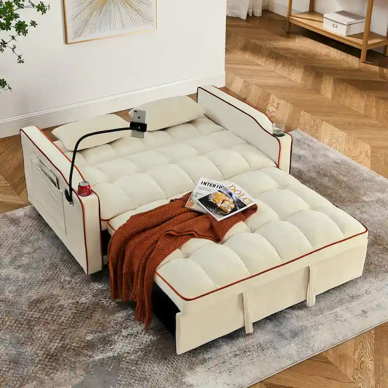 Canapé-lit polyvalent pliable de 140 cm en 3 longueurs