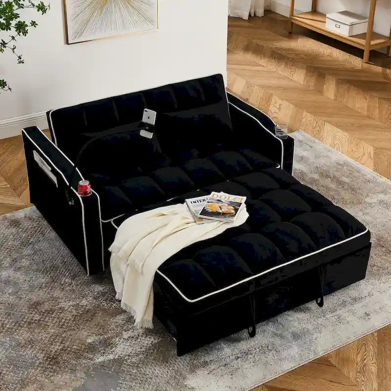 Canapé-lit polyvalent pliable de 140 cm en 3 longueurs