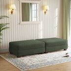 Lot de 2 poufs en velours côtelé