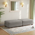 Lot de 2 poufs en velours côtelé