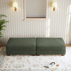 Lot de 2 poufs en velours côtelé