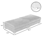 Lot de 2 poufs en velours côtelé