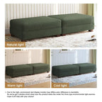 Lot de 2 poufs en velours côtelé