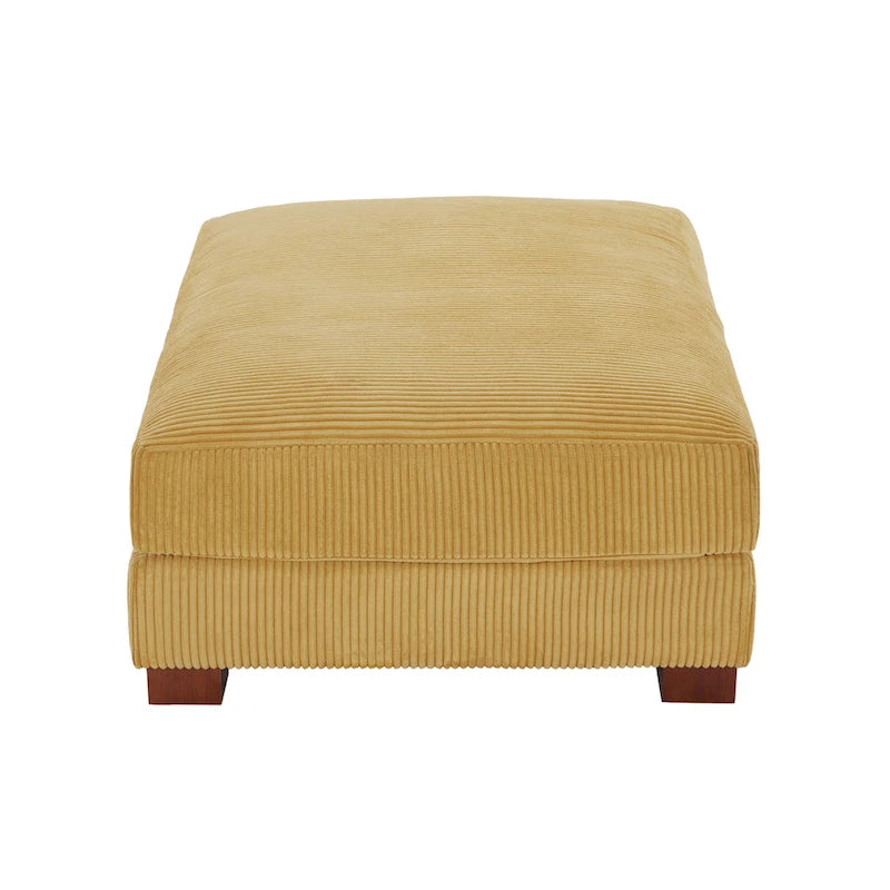 Lot de 2 poufs en velours côtelé