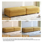Lot de 2 poufs en velours côtelé