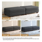 Lot de 2 poufs en velours côtelé