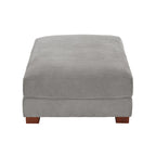 Lot de 2 poufs en velours côtelé