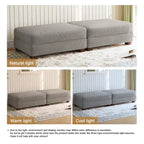 Lot de 2 poufs en velours côtelé