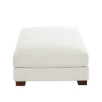 Lot de 2 poufs en velours côtelé