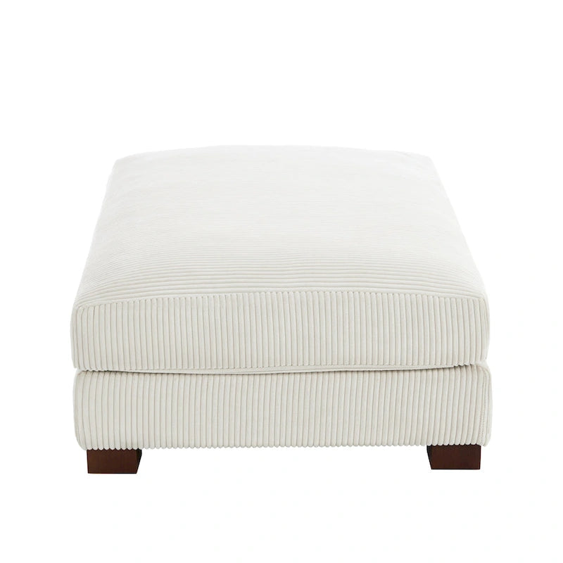 Lot de 2 poufs en velours côtelé