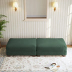 Lot de 2 poufs en velours côtelé