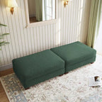 Lot de 2 poufs en velours côtelé