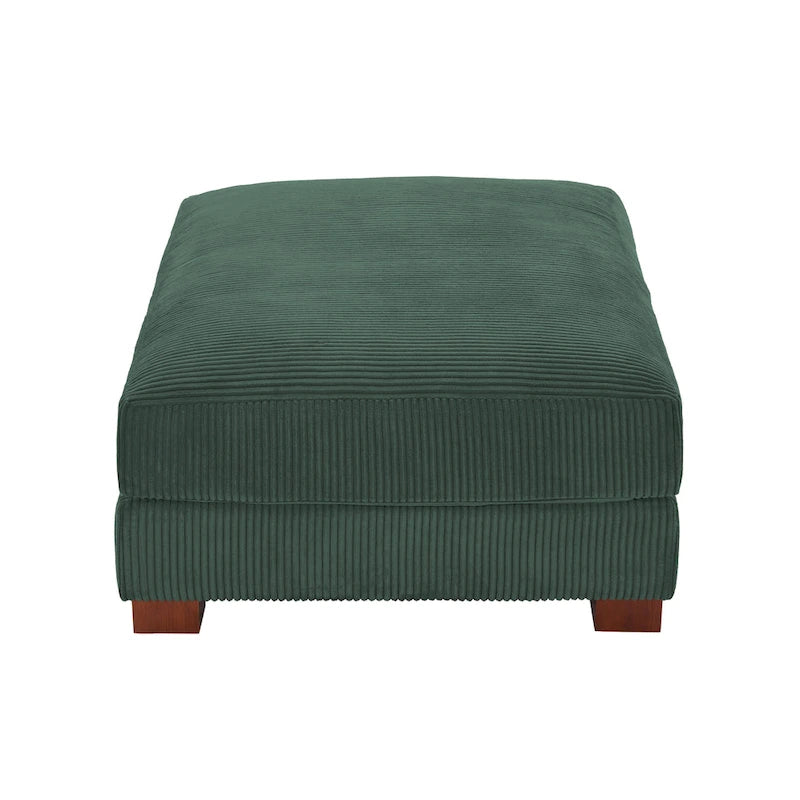 Lot de 2 poufs en velours côtelé