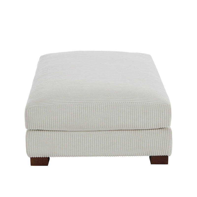 Lot de 2 poufs en velours côtelé