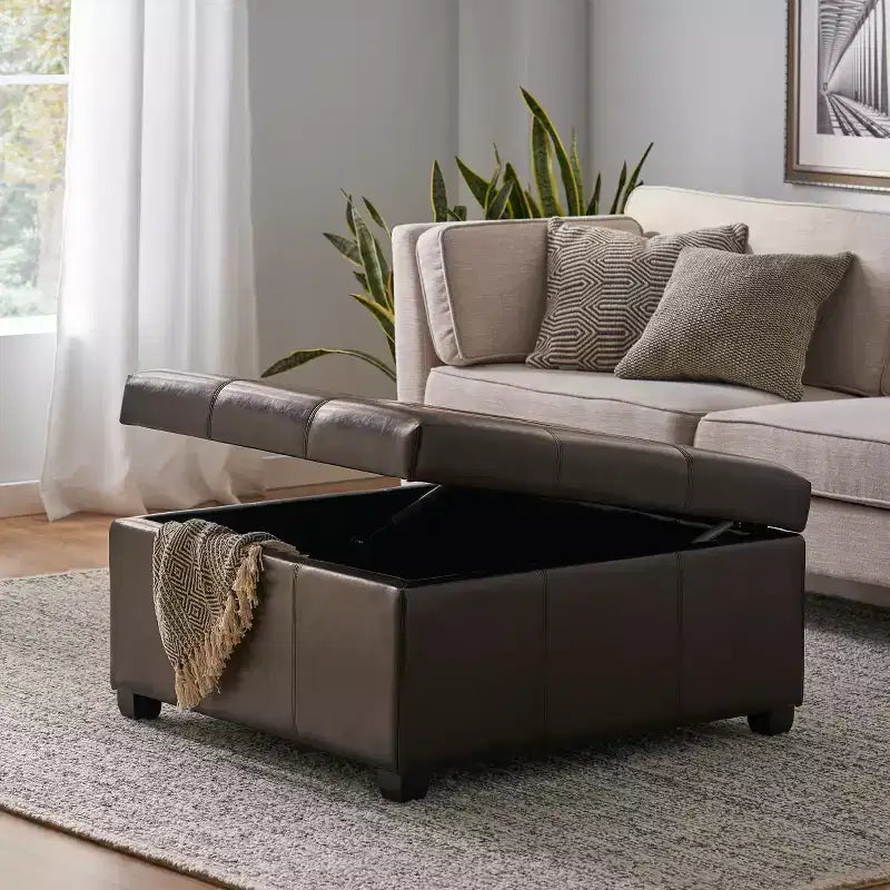 Christopher Knight Home Carlsbad - Pouf de rangement contemporain capitonné