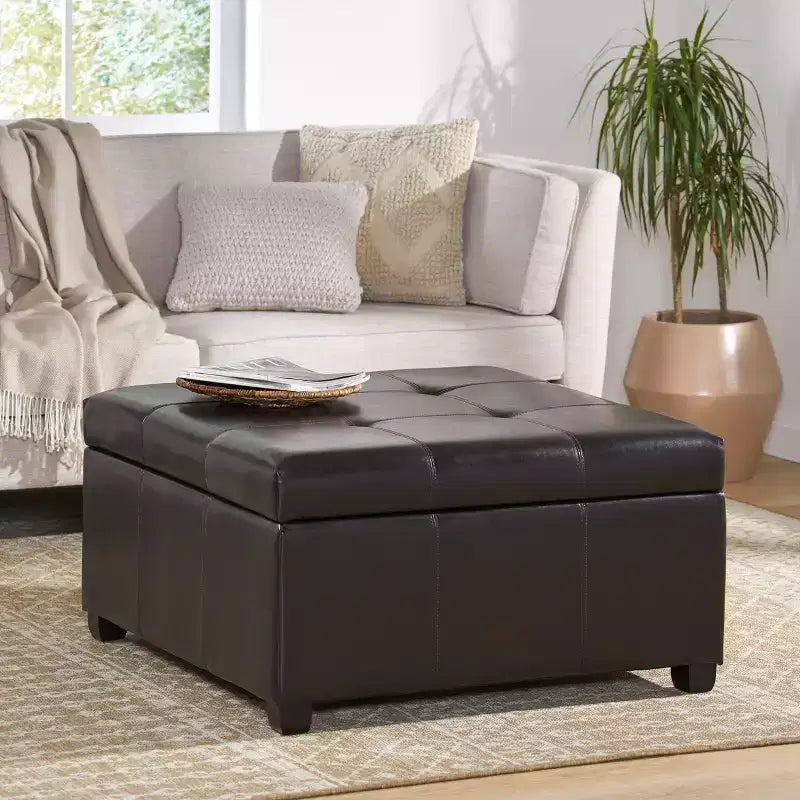 Christopher Knight Home Carlsbad - Pouf de rangement contemporain capitonné