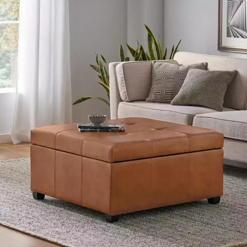 Christopher Knight Home Carlsbad - Pouf de rangement contemporain capitonné