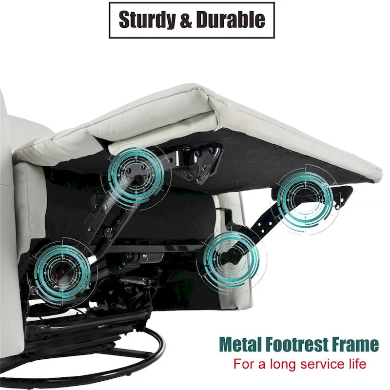 Fauteuil inclinable pivotant et berçant MERAX 270 avec ports USB