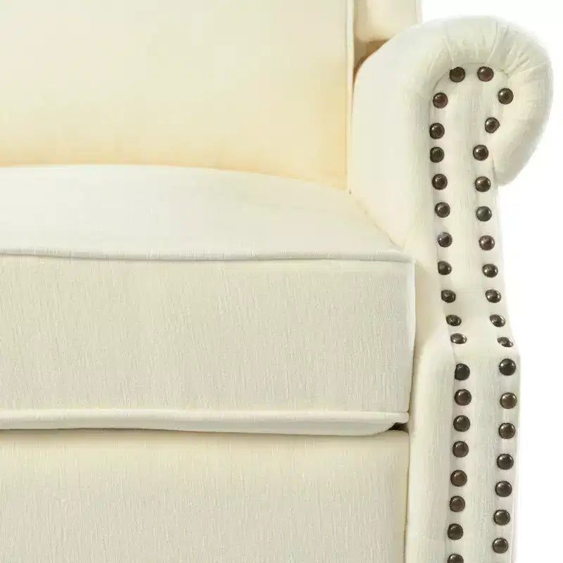 Fauteuil inclinable 30W à oreilles et pieds en bois en forme de calebasse - ModernLuxe