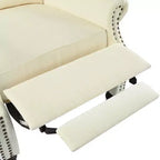 Fauteuil inclinable 30W à oreilles et pieds en bois en forme de calebasse - ModernLuxe