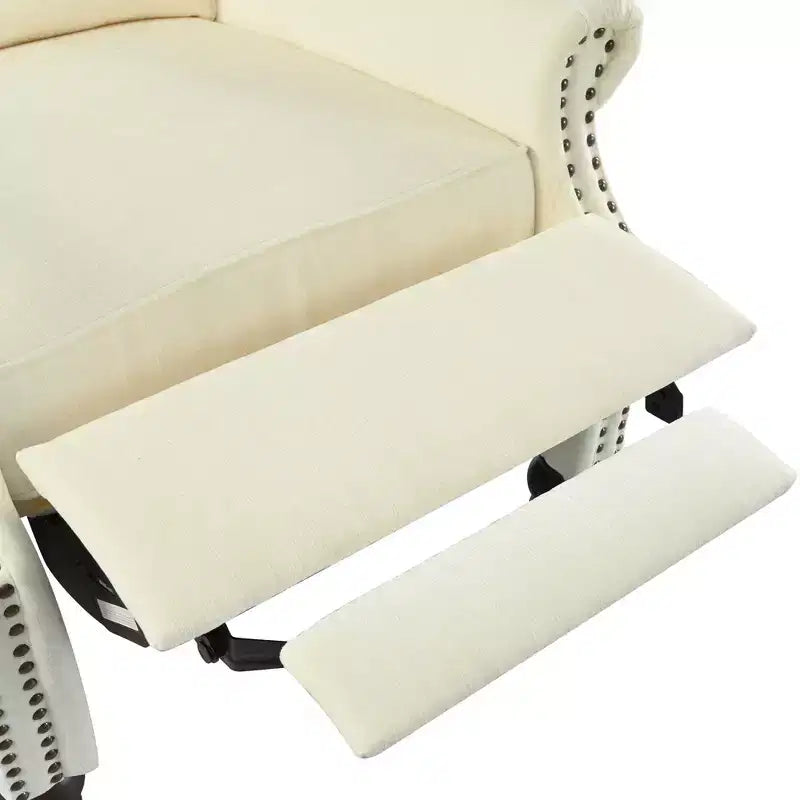 Fauteuil inclinable 30W à oreilles et pieds en bois en forme de calebasse - ModernLuxe
