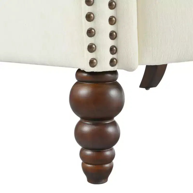 Fauteuil inclinable 30W à oreilles et pieds en bois en forme de calebasse - ModernLuxe