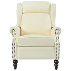 Fauteuil inclinable 30W à oreilles et pieds en bois en forme de calebasse - ModernLuxe