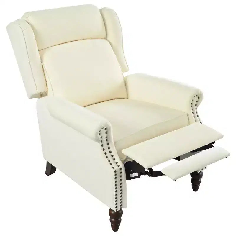 Fauteuil inclinable 30W à oreilles et pieds en bois en forme de calebasse - ModernLuxe