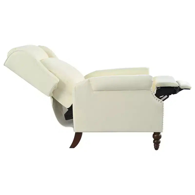 Fauteuil inclinable 30W à oreilles et pieds en bois en forme de calebasse - ModernLuxe