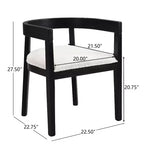 Chaises de salle à manger GDFStudio Vande en bois tapissé de tissu (lot de 2)