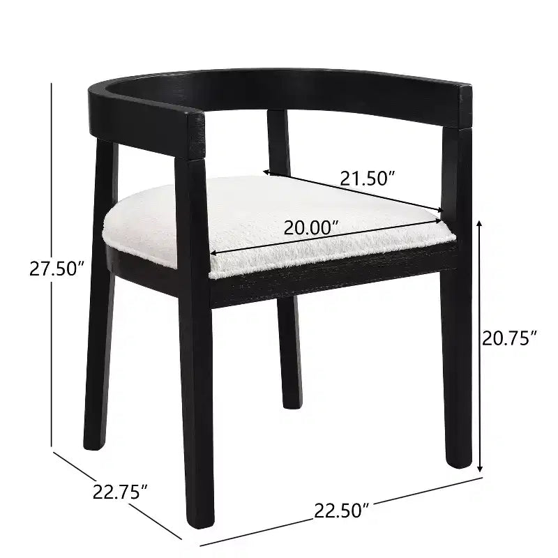 Chaises de salle à manger GDFStudio Vande en bois tapissé de tissu (lot de 2)
