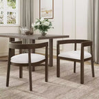 Chaises de salle à manger GDFStudio Vande en bois tapissé de tissu (lot de 2)
