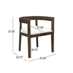 Chaises de salle à manger GDFStudio Vande en bois tapissé de tissu (lot de 2)