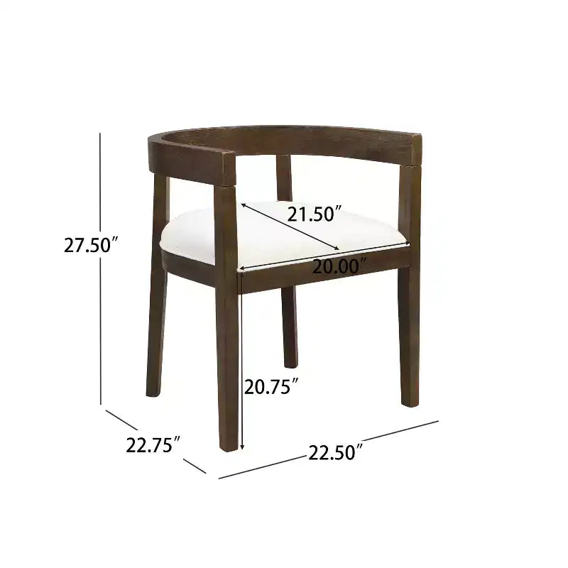 Chaises de salle à manger GDFStudio Vande en bois tapissé de tissu (lot de 2)