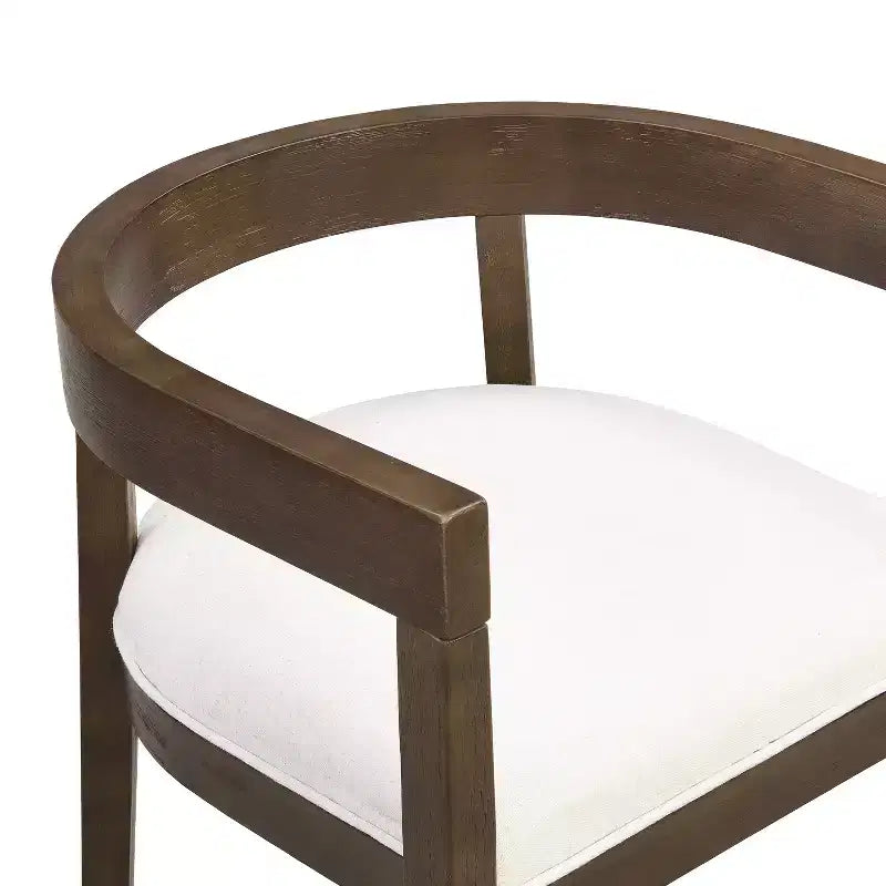 Chaises de salle à manger GDFStudio Vande en bois tapissé de tissu (lot de 2)