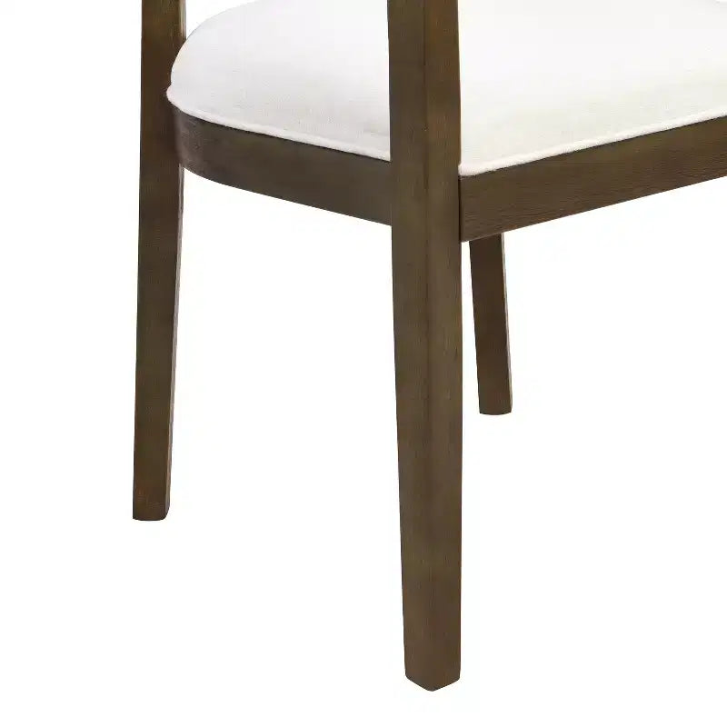 Chaises de salle à manger GDFStudio Vande en bois tapissé de tissu (lot de 2)
