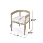 Chaises de salle à manger GDFStudio Vande en bois tapissé de tissu (lot de 2)