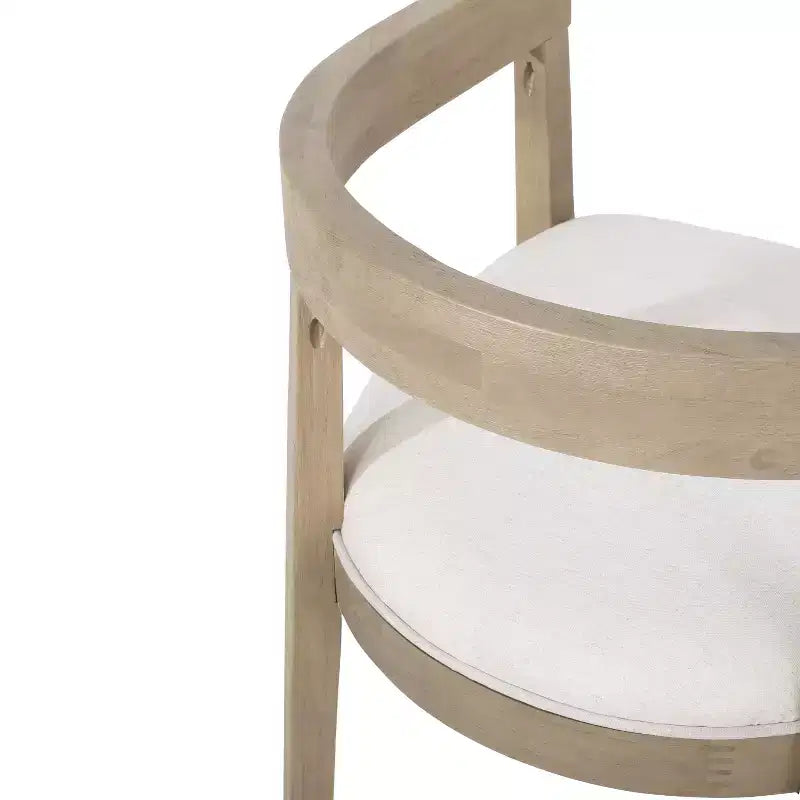 Chaises de salle à manger GDFStudio Vande en bois tapissé de tissu (lot de 2)