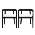 Chaises de salle à manger GDFStudio Vande en bois tapissé de tissu (lot de 2)