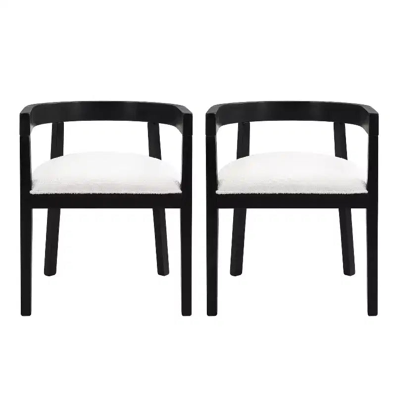 Chaises de salle à manger GDFStudio Vande en bois tapissé de tissu (lot de 2)