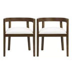 Chaises de salle à manger GDFStudio Vande en bois tapissé de tissu (lot de 2)