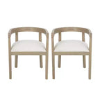 Chaises de salle à manger GDFStudio Vande en bois tapissé de tissu (lot de 2)