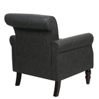 Fauteuil club en similicuir à têtes de clou