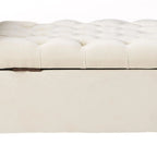 Banc de rangement capitonné moderne et élégant avec plateau relevable