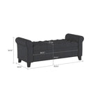 Banc de rangement capitonné moderne et élégant avec plateau relevable