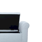 Banc de rangement capitonné moderne et élégant avec plateau relevable